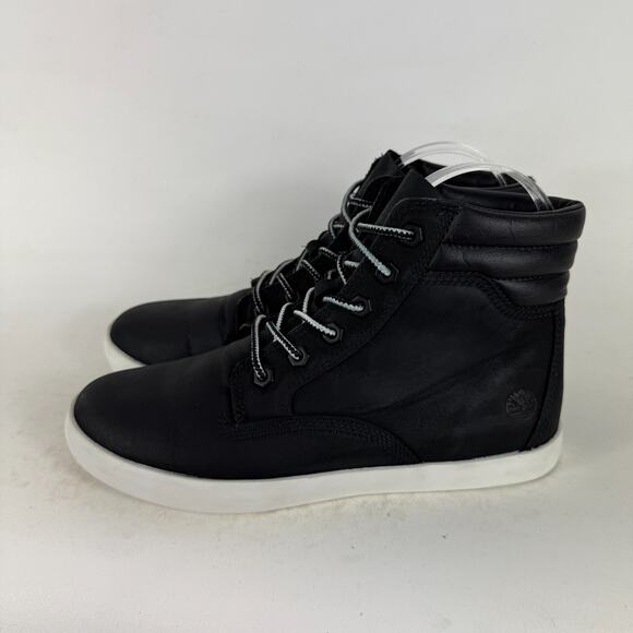 Timberland Dausette Sneaker Womens 7.5 Black Leather Lace-Up Mid-Top Ankle Boots - Picture 5 of 9